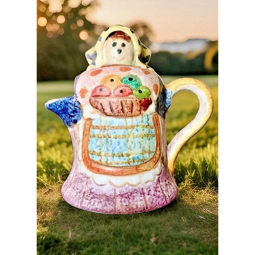 Vintage 1985 The Cellar Italy Peasant Woman Creamer Pitcher 4